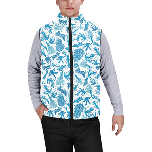 Coral Reef Pattern Print Design 01 Men's Padded Vest