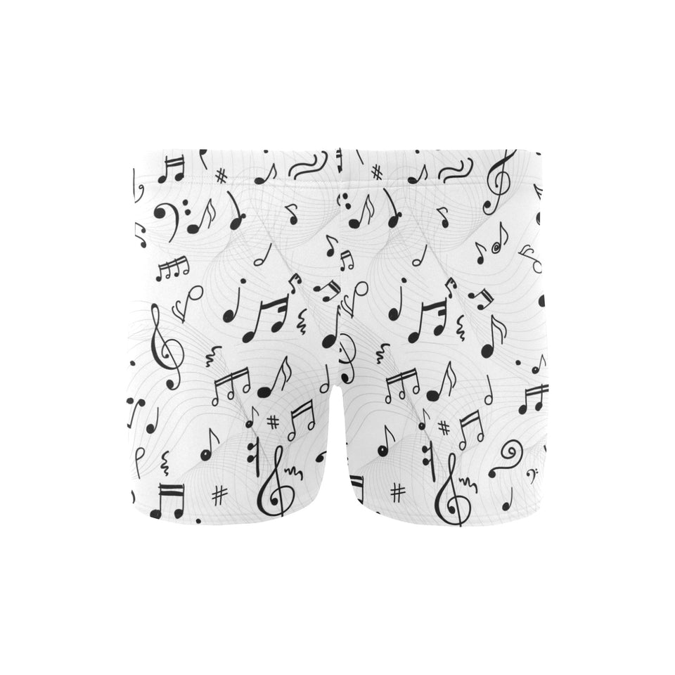 Music Notes Pattern Print Design 04 Men's Swimming Trunks