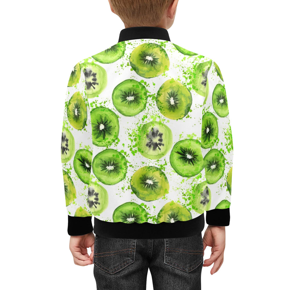 Watercolor kiwi pattern Kids' Boys' Girls' Bomber Jacket