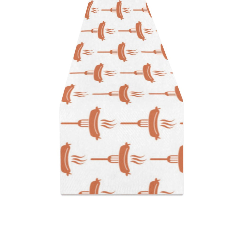 Sausage Pattern Print Design 05 Table Runner