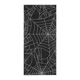 Spider web pattern Black background white cobweb Beach Towel