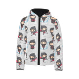 Cute ninja pattern Kids' Boys' Girls' Padded Hooded Jacket