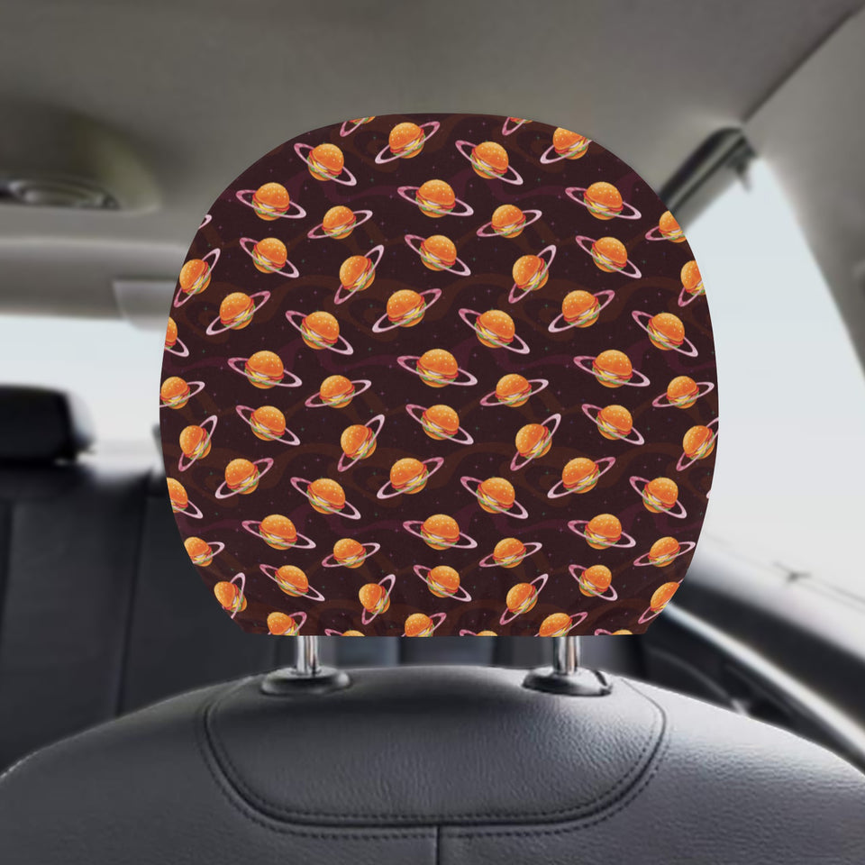 Hamburger Pattern Print Design 05 Car Headrest Cover