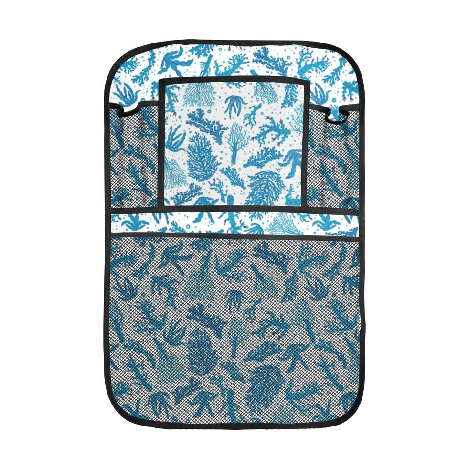 Coral Reef Pattern Print Design 01 Car Seat Back Organizer
