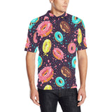Colorful donut glaze pattern Men's All Over Print Polo Shirt