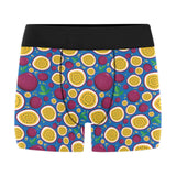 Passion fruit blue background Men's All Over Print Boxer Briefs Men's Underwear