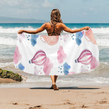Watercolor air balloon cloud pattern Beach Towel