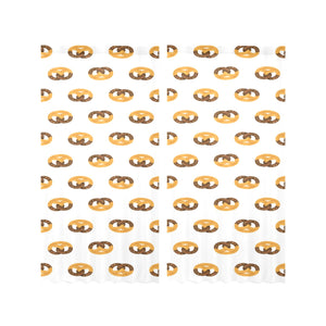 Pretzels Pattern Print Design 02 Gauze Curtain