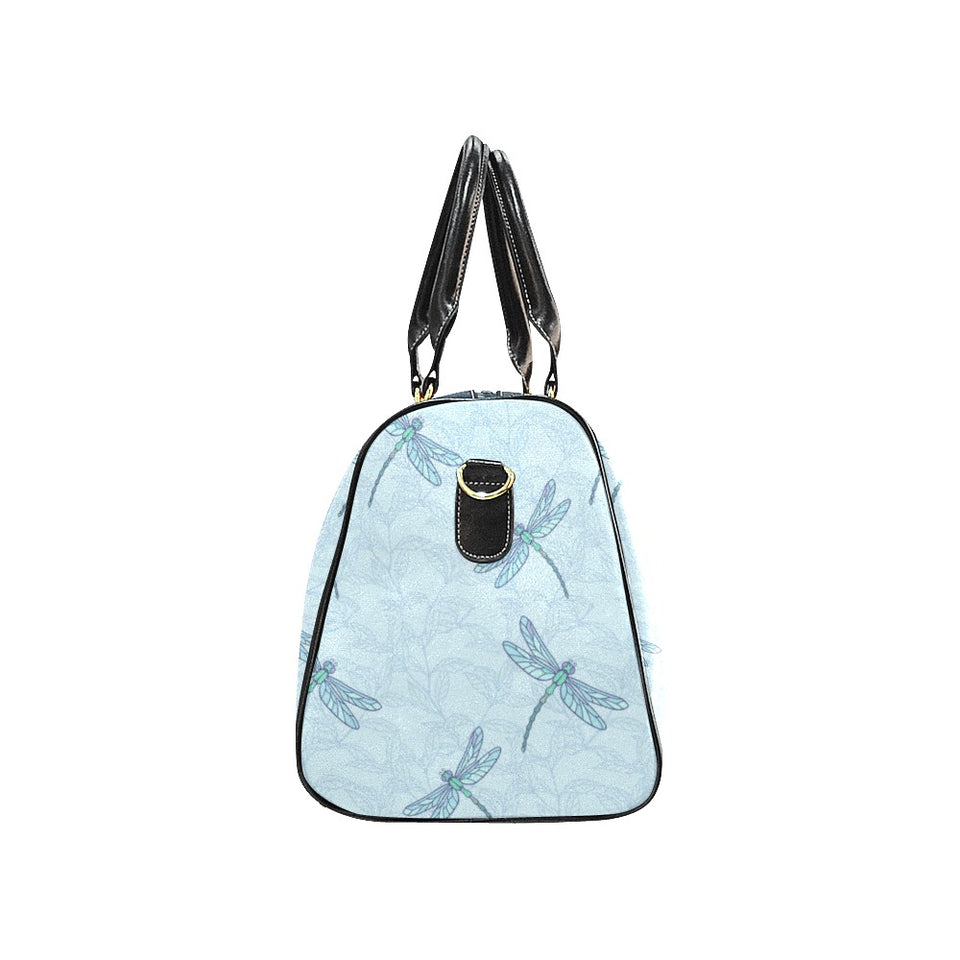 Dragonfly pattern blue background Travel Bag