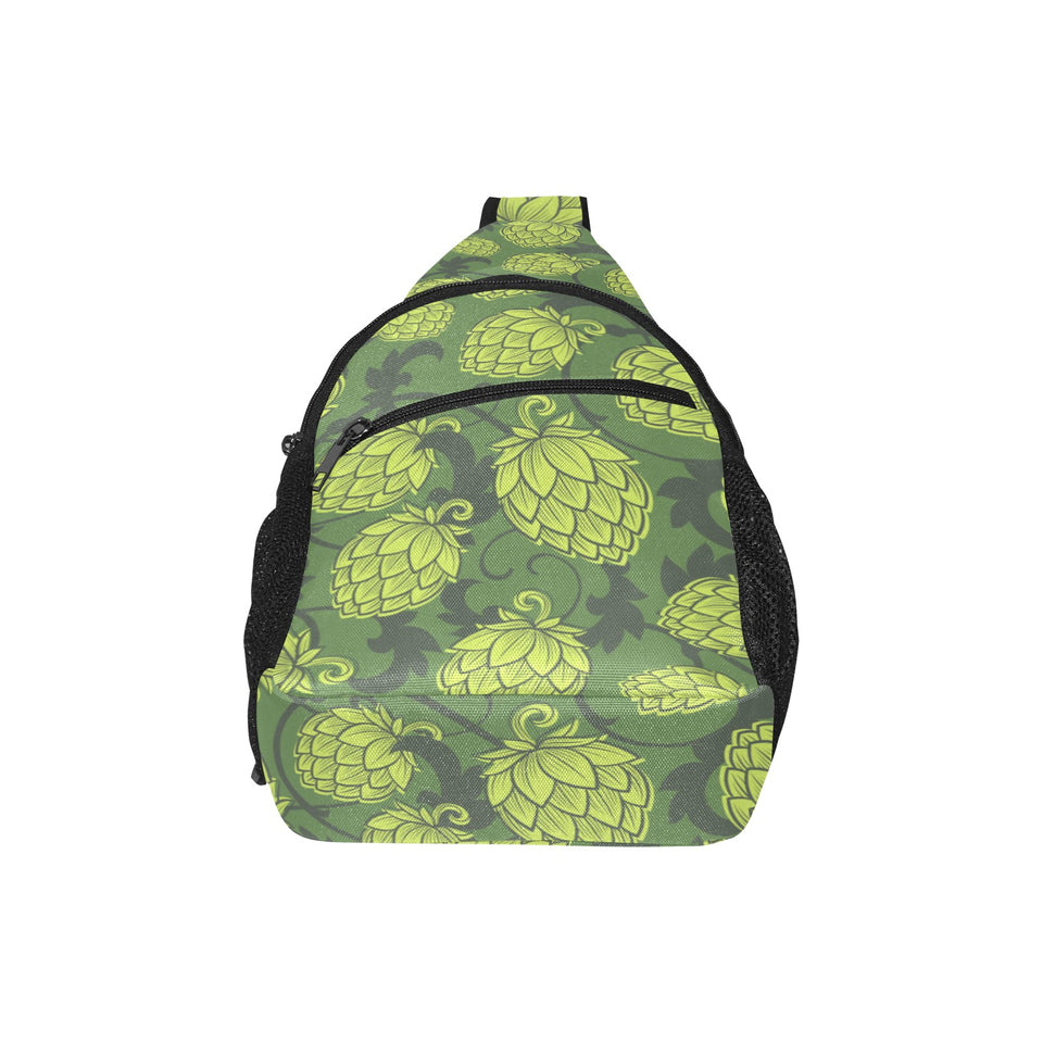 Hop pattern Hop cone background All Over Print Chest Bag