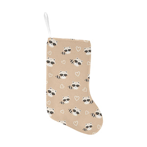 Cute raccoon heart pattern Christmas Stocking