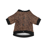 coffee bean pattern All Over Print Pet Dog Round Neck Fuzzy Shirt