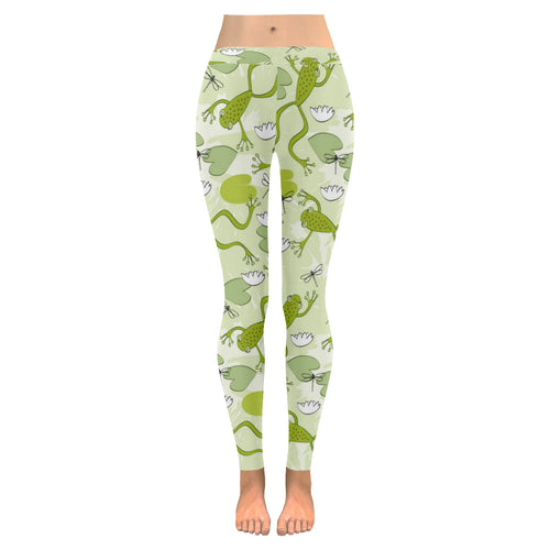 Cute frog dragonfly pattern Women's Legging Fulfilled In US