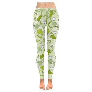 Cute frog dragonfly pattern Women's Legging Fulfilled In US