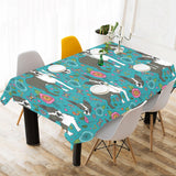 Boston terrier beautiful flower pattern Tablecloth