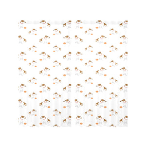 Jack Russel Pattern Print Design 05 Gauze Curtain