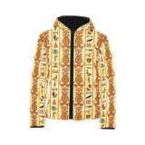 Egypt Hieroglyphics Pattern Print Design 04 Kids' Boys' Girls' Padded Hooded Jacket