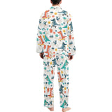 Cute Crocodile Pattern Men's Long Pajama Set
