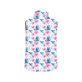 Hummingbird Pattern Print Design 02 Men's Padded Vest