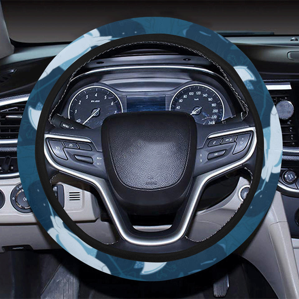 Stingray Pattern Print Design 04 Car Steering Wheel Cover
