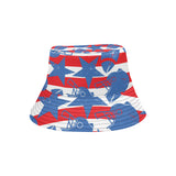 American football ball star stripes pattern Unisex Bucket Hat
