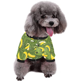 Banana Palm Leaves pattern All Over Print Pet Dog Round Neck Fuzzy Shirt