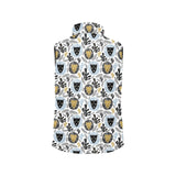 Lion Pattern Print Design 05 Women's Padded Vest