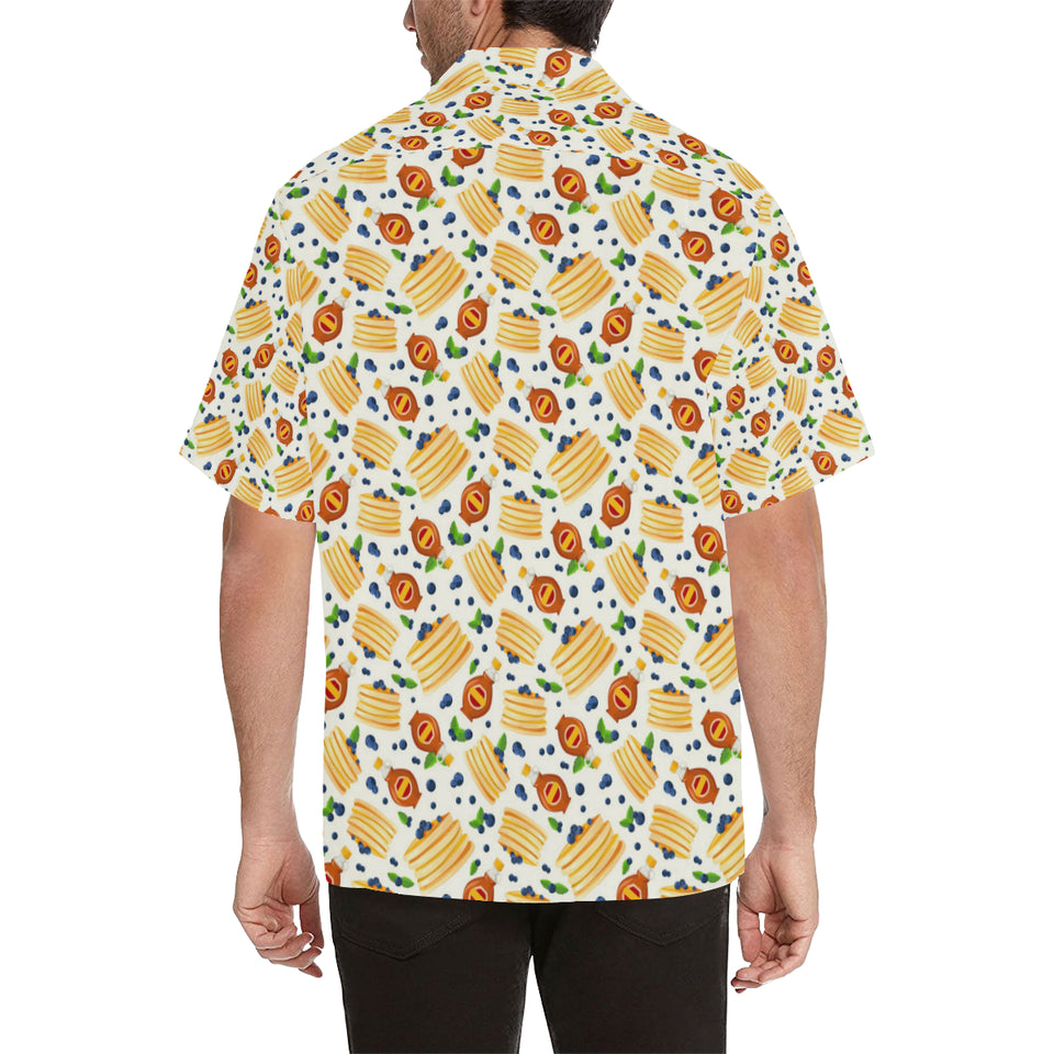 Pancake Pattern Print Design 02 Men's All Over Print Hawaiian Shirt (Model T58)