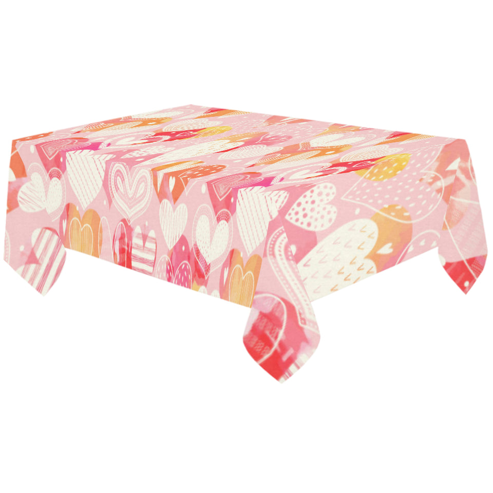Hand drawn heart design pattern Tablecloth