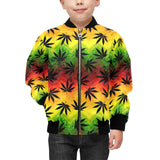Canabis Marijuana Weed Pattern Print Design 03 Kids' Boys' Girls' Bomber Jacket