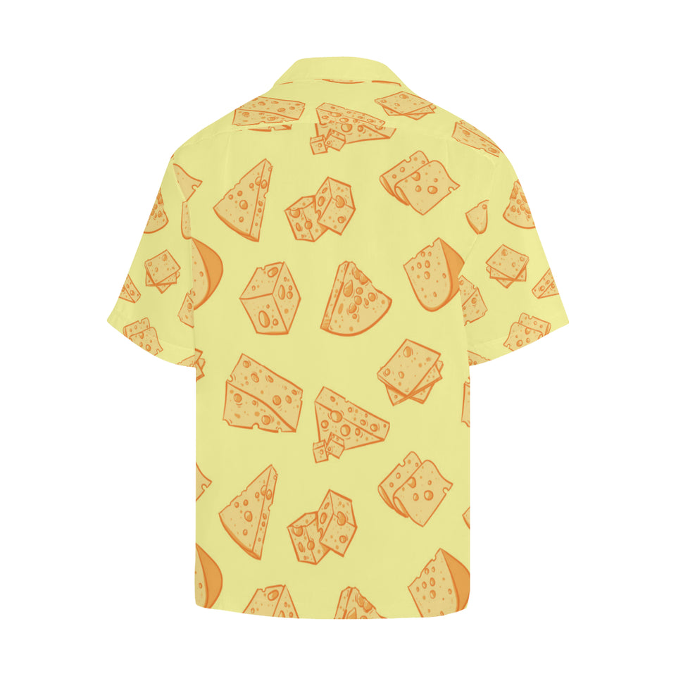 Cheese design pattern Men's All Over Print Hawaiian Shirt