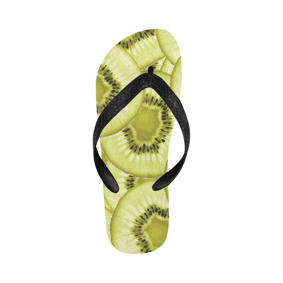 Sliced kiwi pattern Unisex Flip Flops