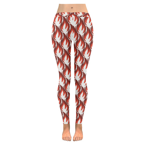 Fire flame symbol design pattern Women's Legging Fulfilled In US