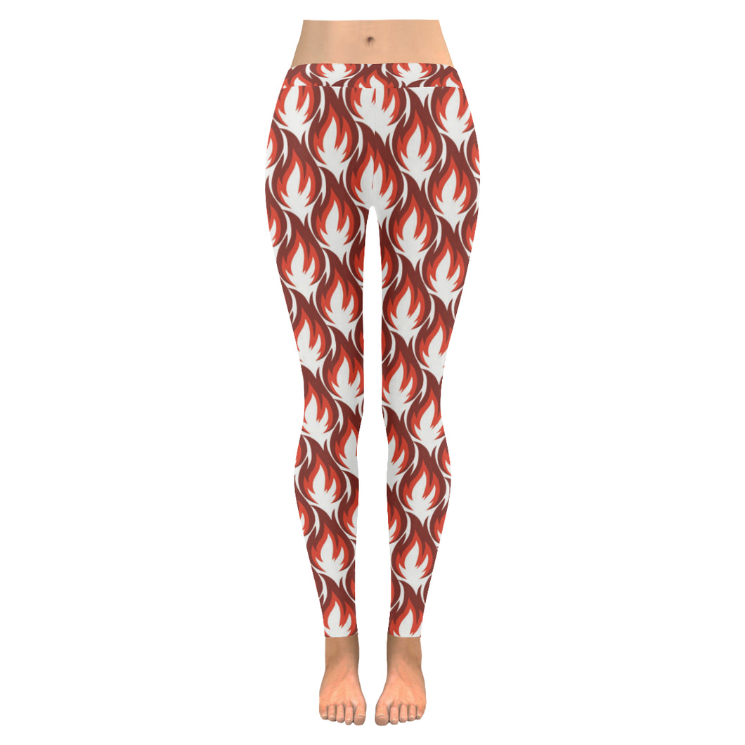 Fire flame symbol design pattern Women's Legging Fulfilled In US
