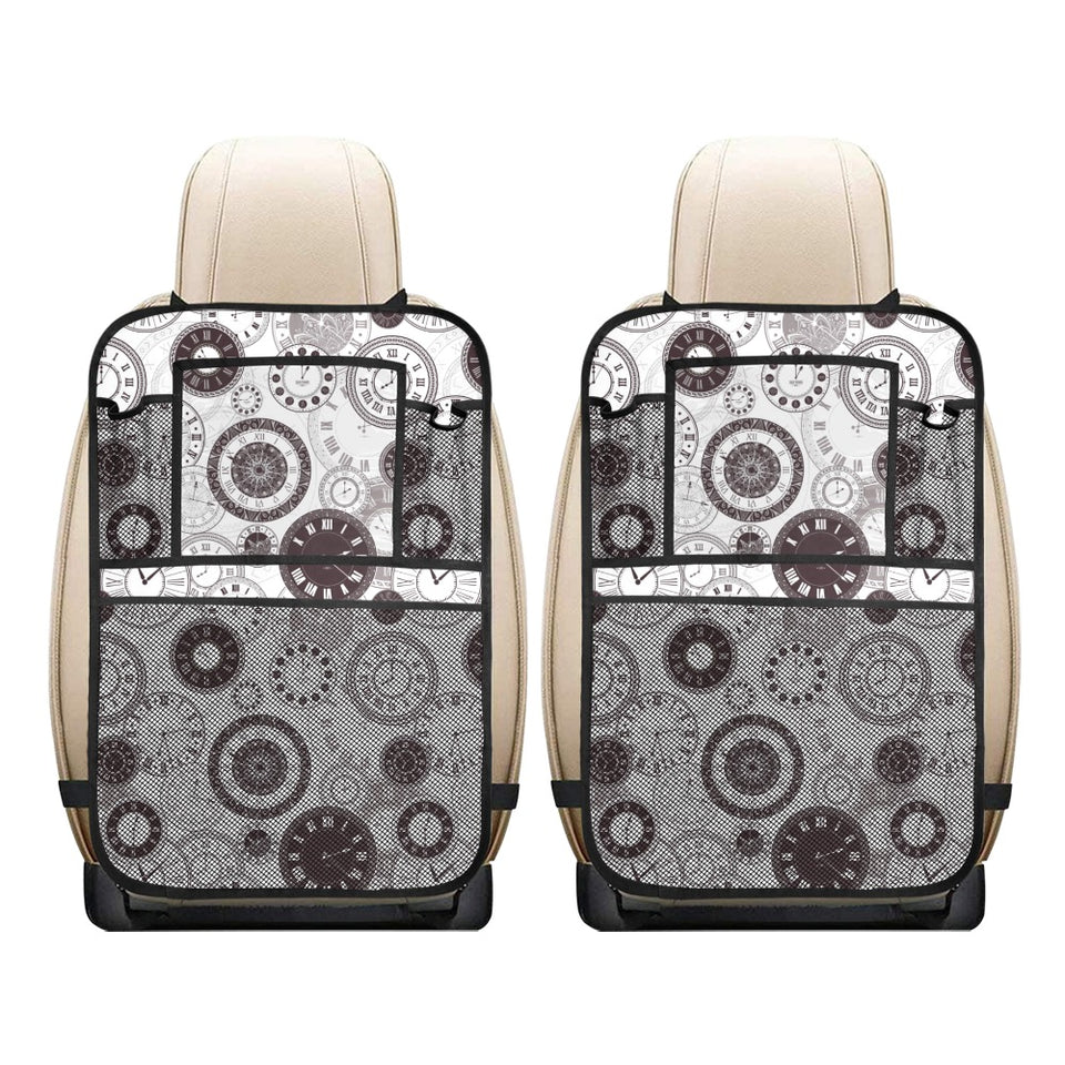 Classic vintage clock pattern Car Seat Back Organizer
