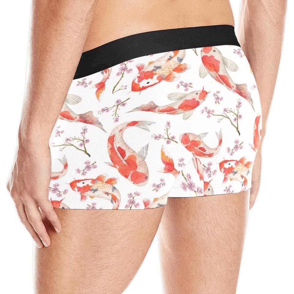 Watercolor Koi Fish Carp Fish pattern Men's All Over Print Boxer Briefs Men's Underwear