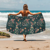 Snake forest pattern Beach Towel