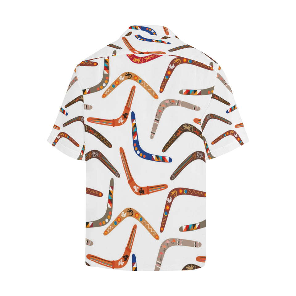 Boomerang Australian aboriginal ornament pattern Men's All Over Print Hawaiian Shirt