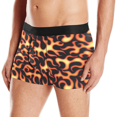 Fire flame dark pattern Men's All Over Print Boxer Briefs Men's Underwear