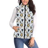 Lion Pattern Print Design 05 Women's Padded Vest