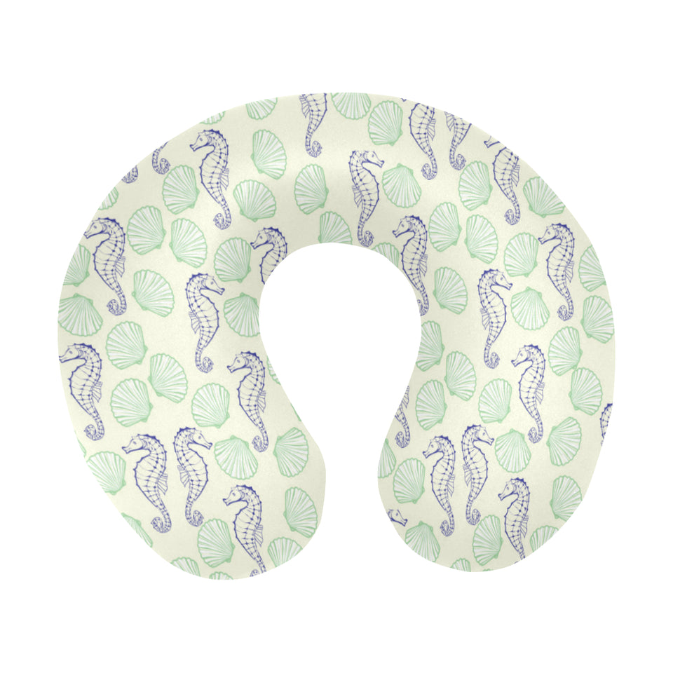 Seahorse shell pattern U-Shaped Travel Neck Pillow