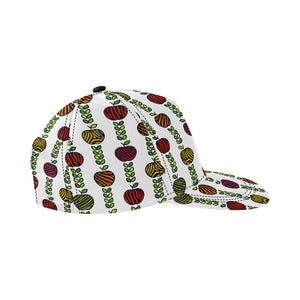 colorful apples leave zebra stripe All Over Print Snapback Cap