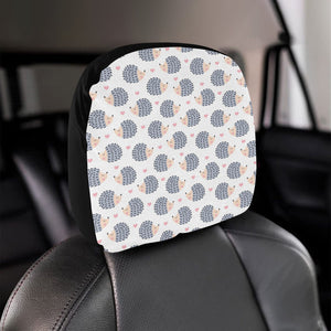 Hedgehog Pattern Print Design 04 Car Headrest Cover