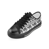 Camel polynesian tribal pattern Kids' Boys' Girls' Low Top Canvas Shoes Black