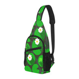 Frog waterlily pattern All Over Print Chest Bag