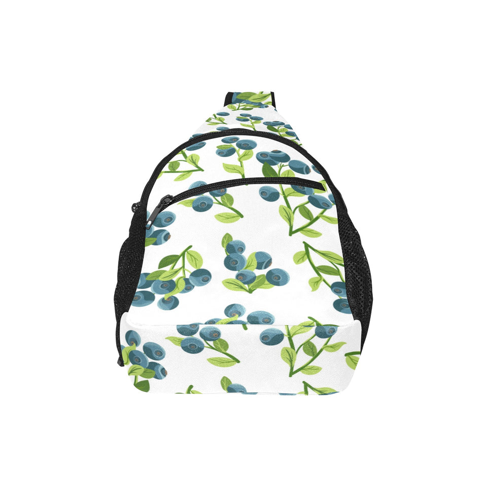 blueberry white background All Over Print Chest Bag