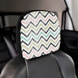 zigzag chevron paint pattern Car Headrest Cover