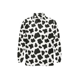 Cow skin pattern Men's Long Sleeve Polo Shirt