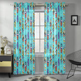 Surfboard Pattern Print Design 05 Gauze Curtain