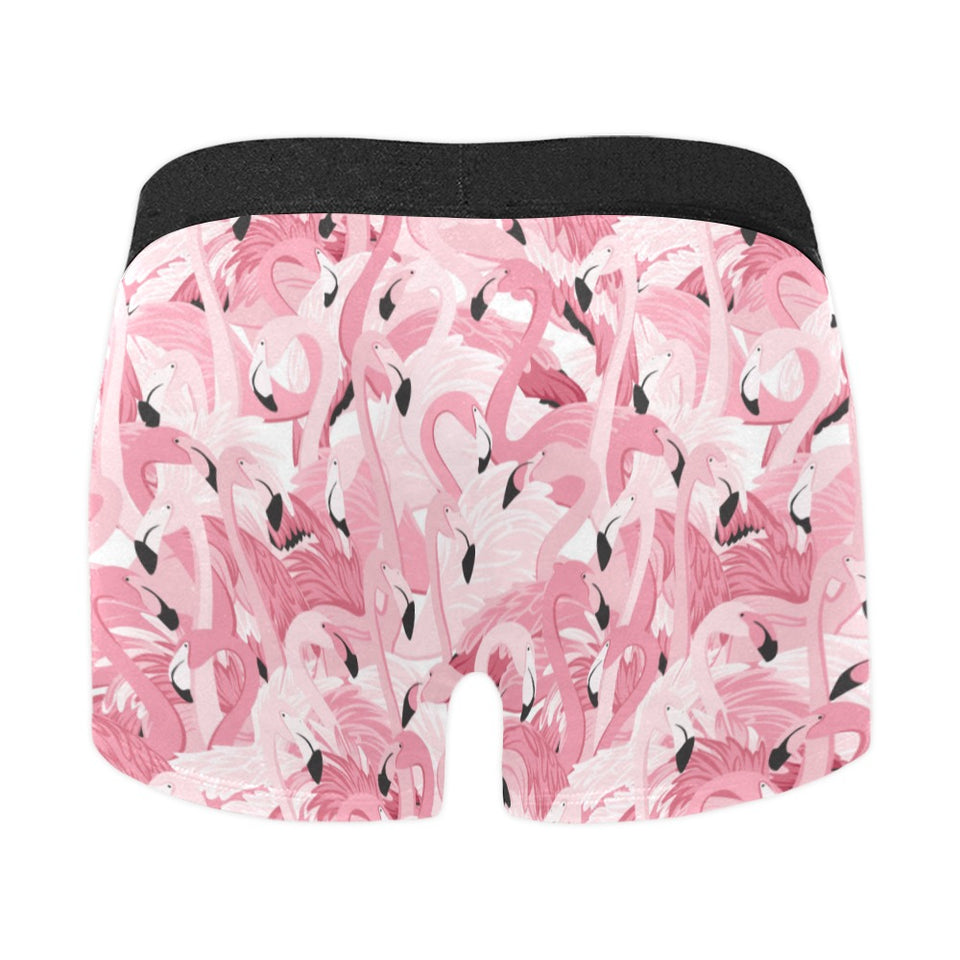 Pink flamingos pattern background Men's All Over Print Boxer Briefs Men's Underwear